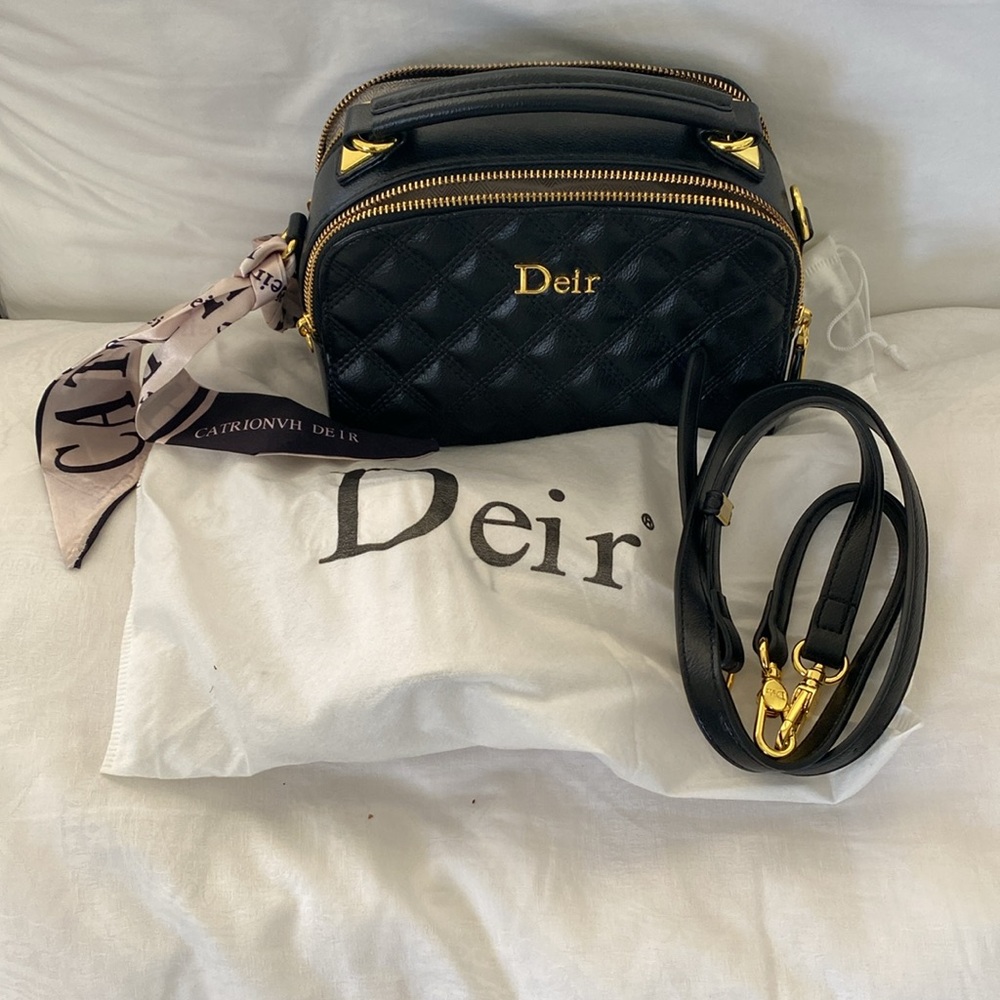 Black Quilted Crossbody Bag